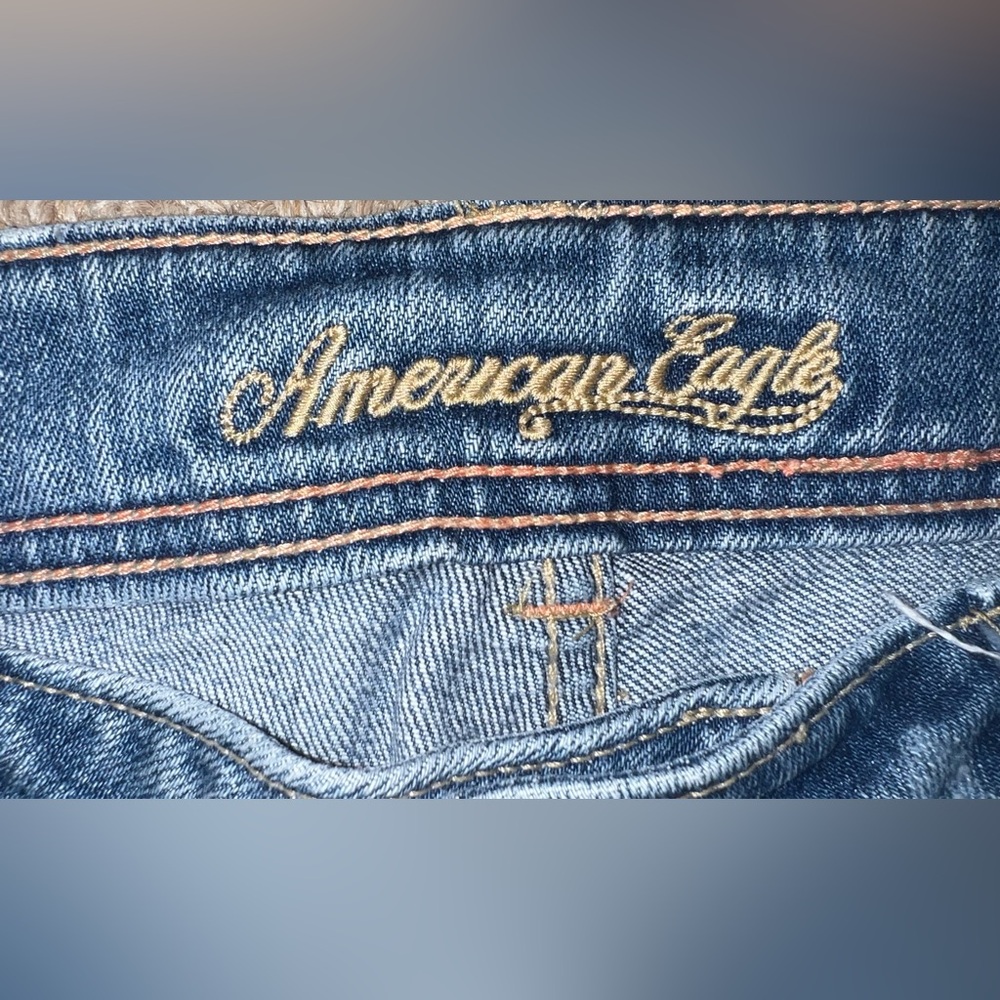 BUNDLE 5 for $50 👗👚 👖 
American Eagle Outfitters Distressed Mid Blue Jean Shorts - Picture 2 of 4